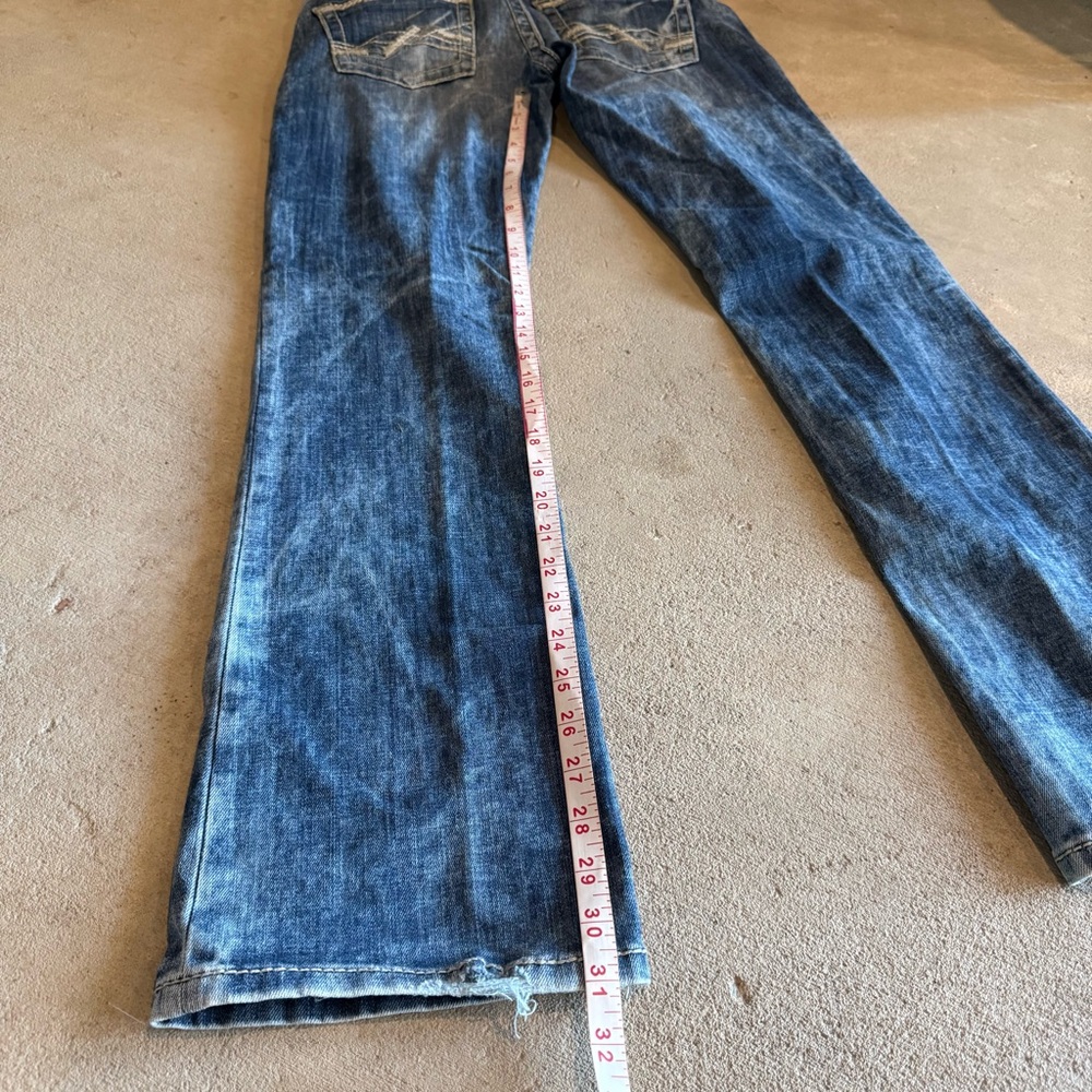 BKE Blue Straight Leg Jeans with Distressed Look - Picture 11 of 11